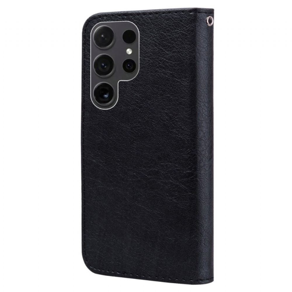 Peněženková Pouzdra Samsung Galaxy S24 Ultra 5g Retro Efekt