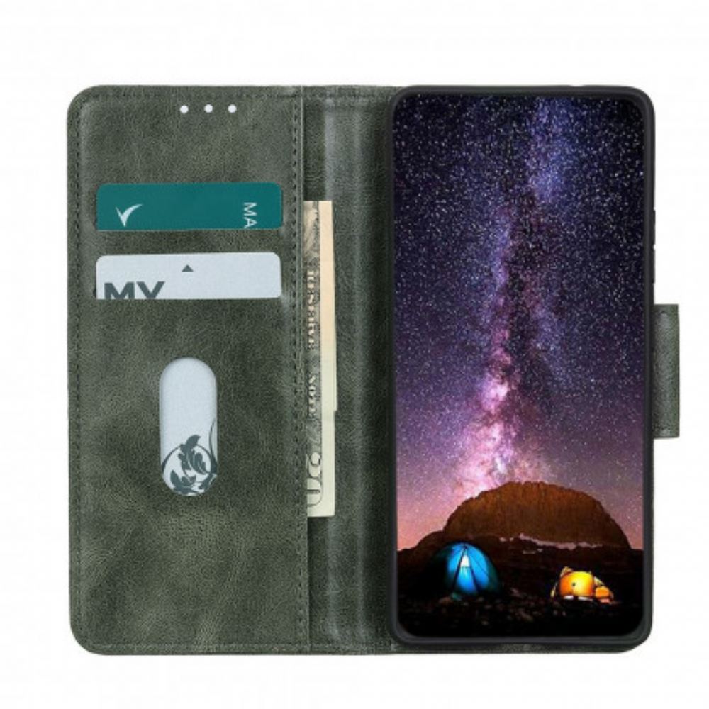Flipové Pouzdro Na Oppo A54 5G / A74 5G Oboustranná Spona S Koženým Efektem