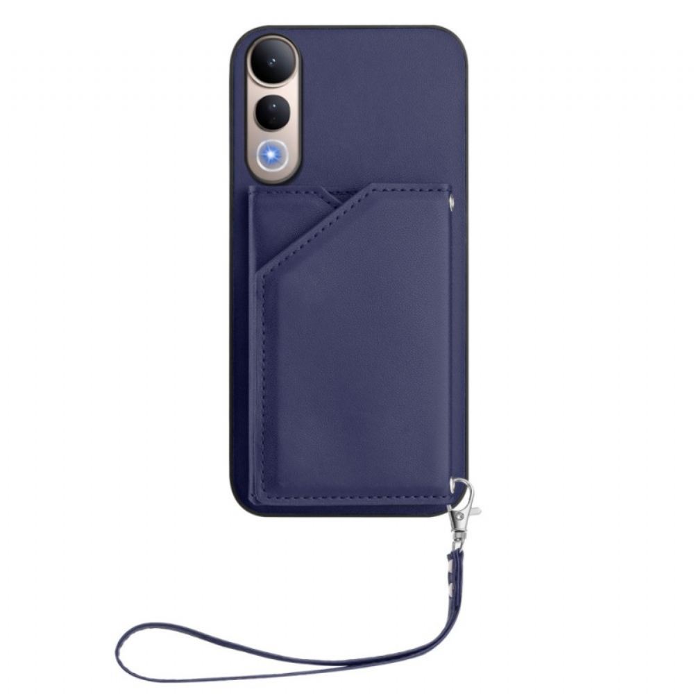 Kožený Kryt Vivo V50 Lite 5g Pouzdro Na Karty A Šňůrka Na Krk