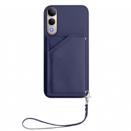 Kožený Kryt Vivo V50 Lite 5g Pouzdro Na Karty A Šňůrka Na Krk