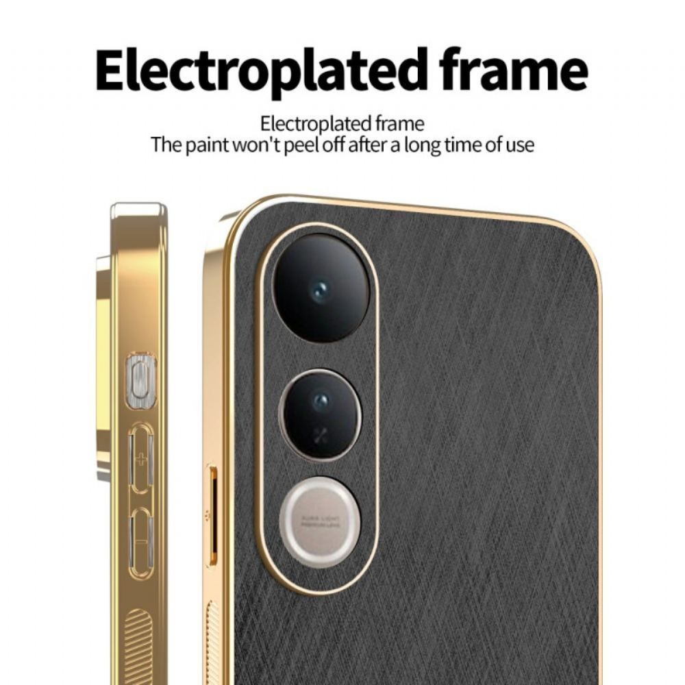 Kryt Vivo V50 Lite 5g Kryty Na Mobil Texturovaný Hedvábí