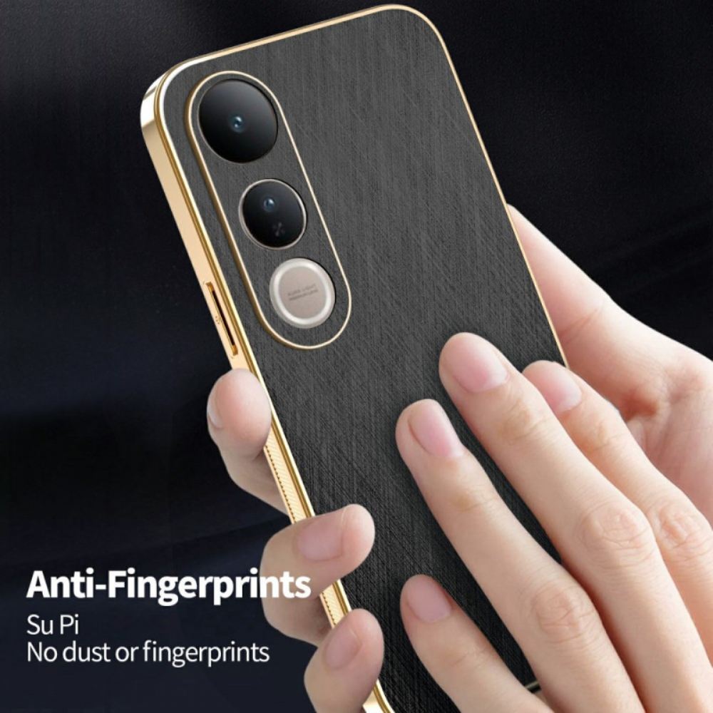 Kryt Vivo V50 Lite 5g Kryty Na Mobil Texturovaný Hedvábí