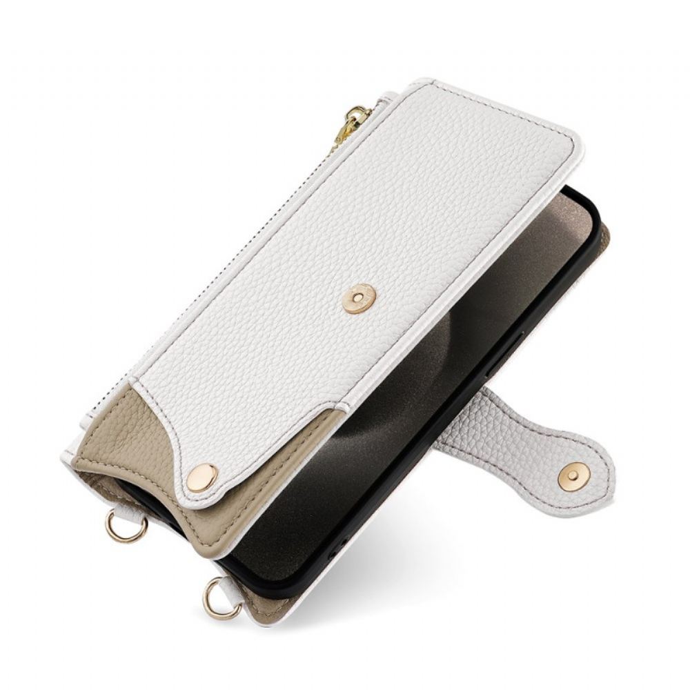 Vivo V50 Lite 5g Peněženka Přes Rameno S Zrcadlem A Řetízkem