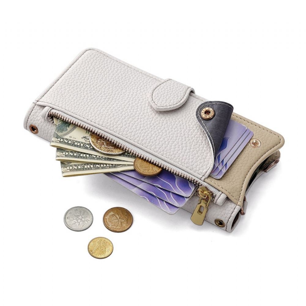 Vivo V50 Lite 5g Peněženka Přes Rameno S Zrcadlem A Řetízkem