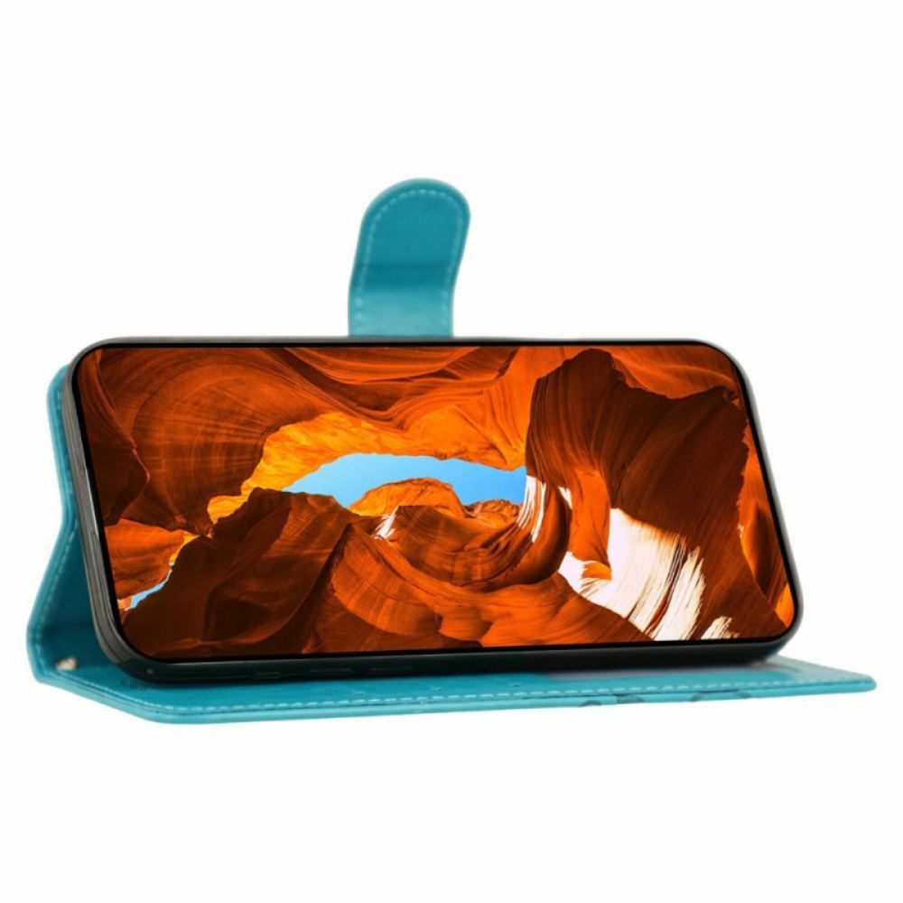 Kožený Kryt Na Oneplus Nord 5 Květinový Potisk