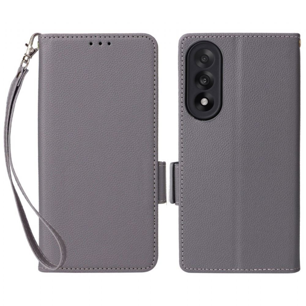 Kožený Kryt Na Oneplus Nord 5 Texturovaná S Popruhem