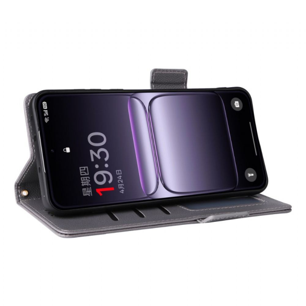 Kožený Kryt Na Oneplus Nord 5 Texturovaná S Popruhem