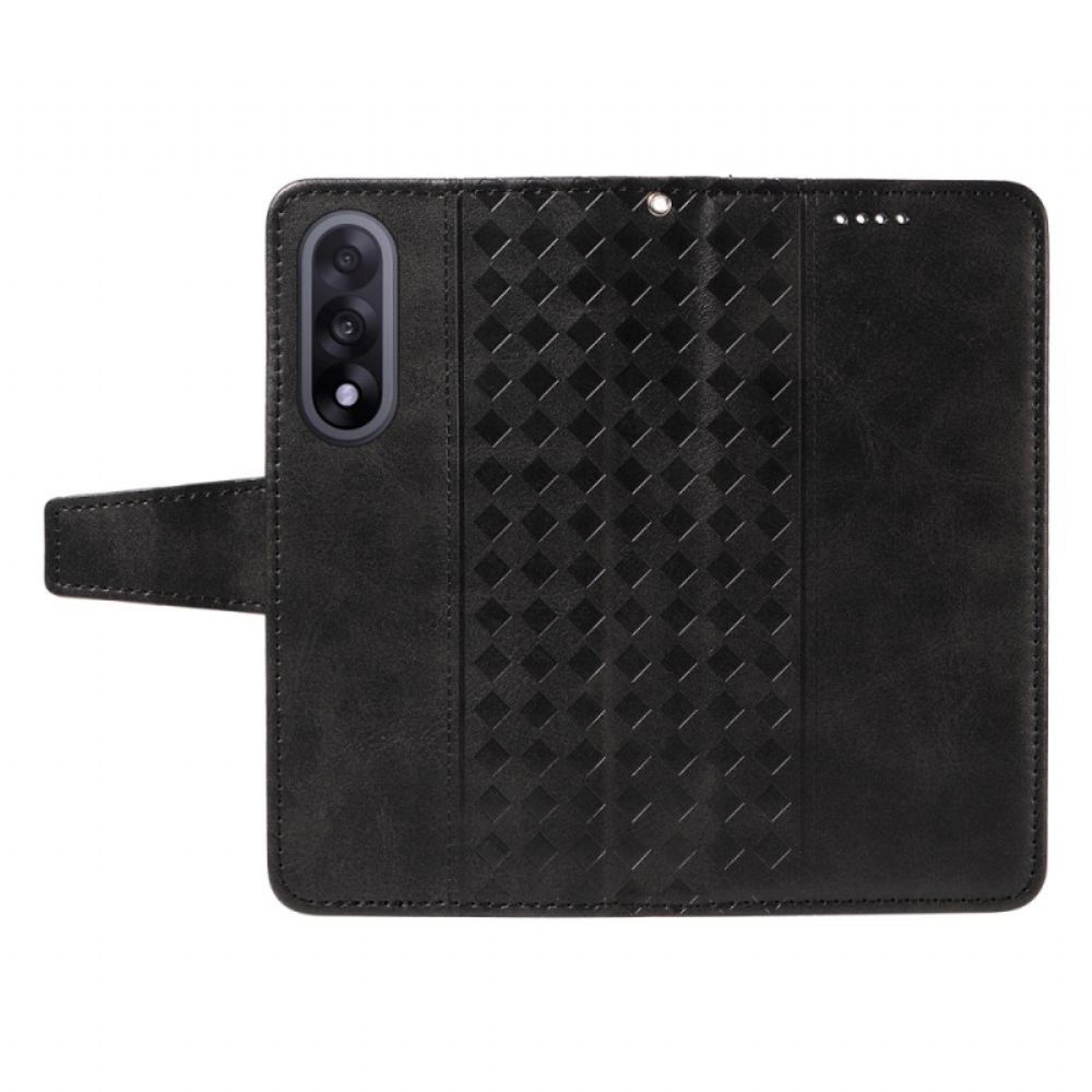 Kožený Kryt Oneplus Nord 5 Kosočtvercový Okraj