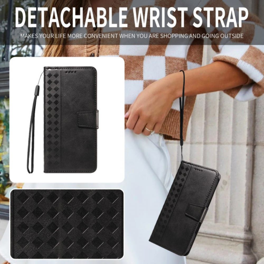 Kožený Kryt Oneplus Nord 5 Kosočtvercový Okraj