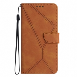 Kožený Kryt Oneplus Nord 5 Čáry A Pruhy