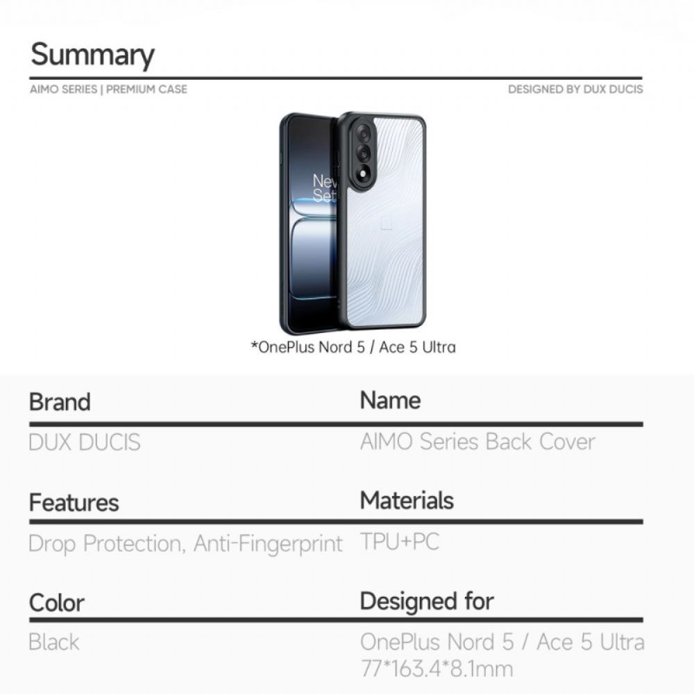 Kryt Oneplus Nord 5 Řada Aimo Dux Ducis