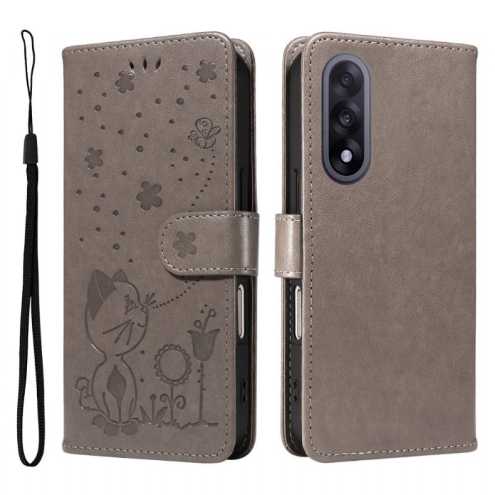 Peněženková Pouzdra Oneplus Nord 5 Kryty Na Mobil Kočka A Včela