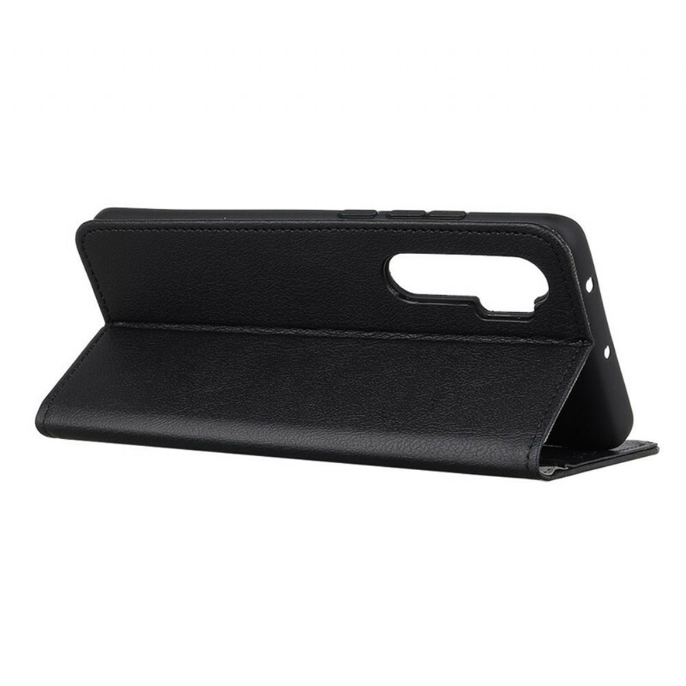 Flipové Pouzdro Na OnePlus Nord Klasický Kožený Efekt