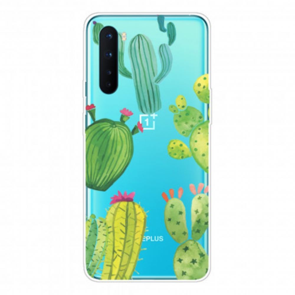 Kryt Na OnePlus Nord Akvarelové Kaktusy