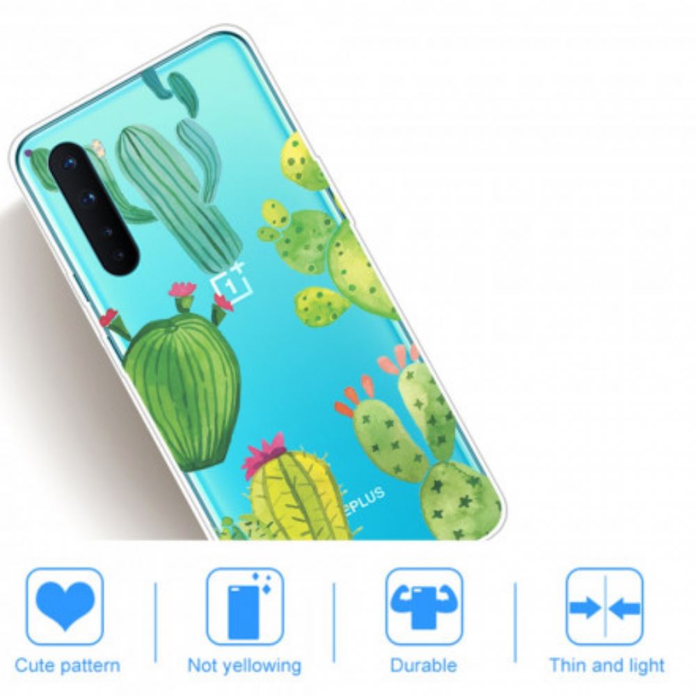 Kryt Na OnePlus Nord Akvarelové Kaktusy