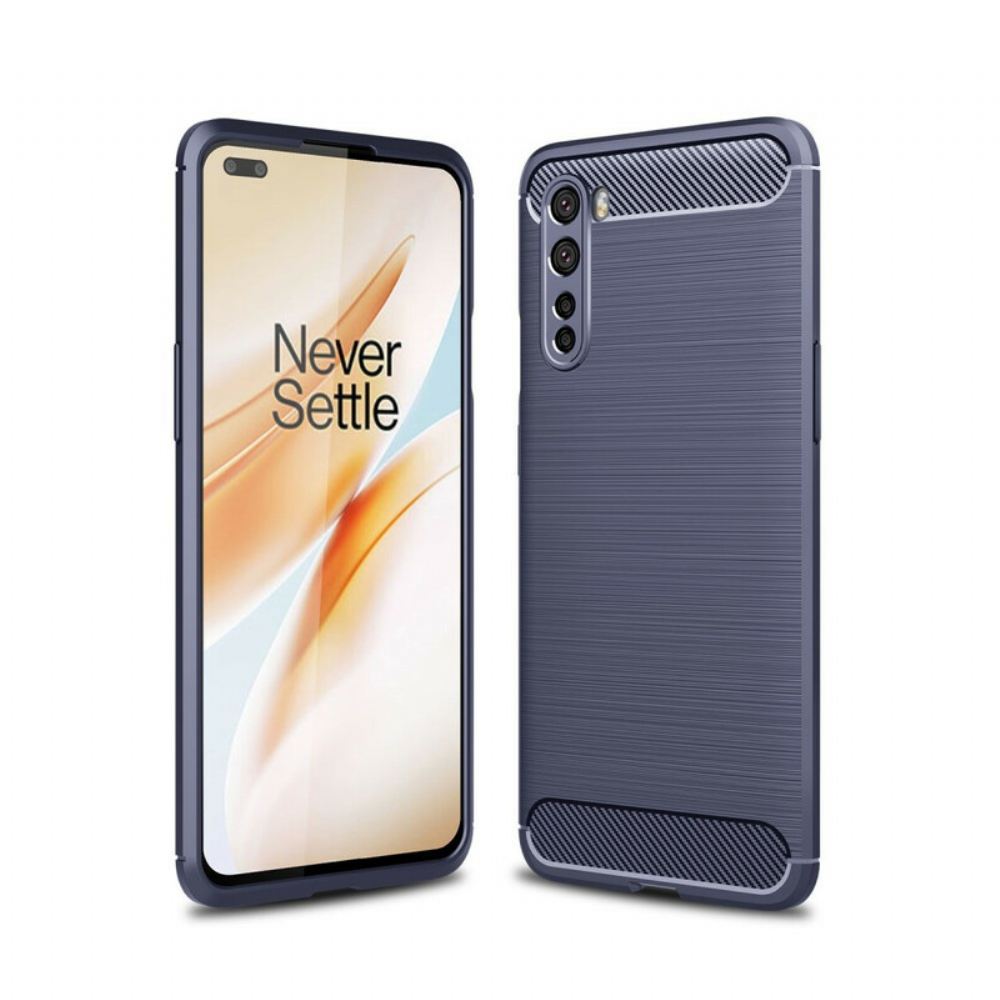 Kryt Na OnePlus Nord Kartáčované Uhlíkové Vlákno