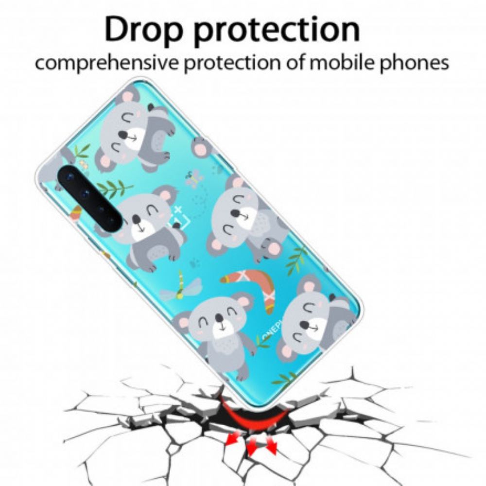 Kryt Na OnePlus Nord Roztomilé Šedé Koaly