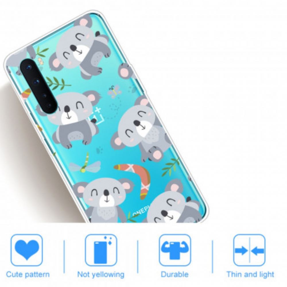 Kryt Na OnePlus Nord Roztomilé Šedé Koaly