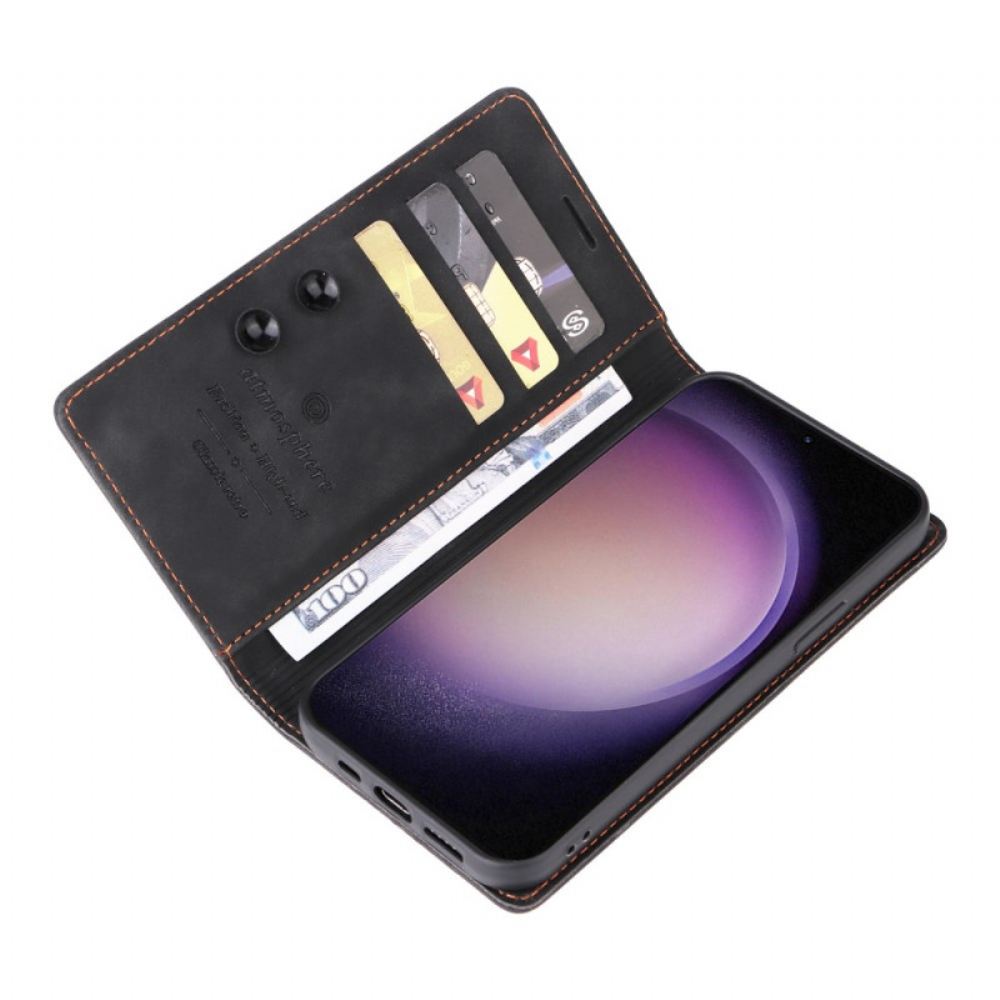 Kožené Pouzdro Folio Na Samsung Galaxy S24 Plus 5g Přísavka