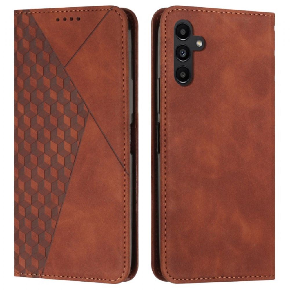 Kožené Pouzdro Folio Samsung Galaxy S24 Plus 5g 3d Kostky