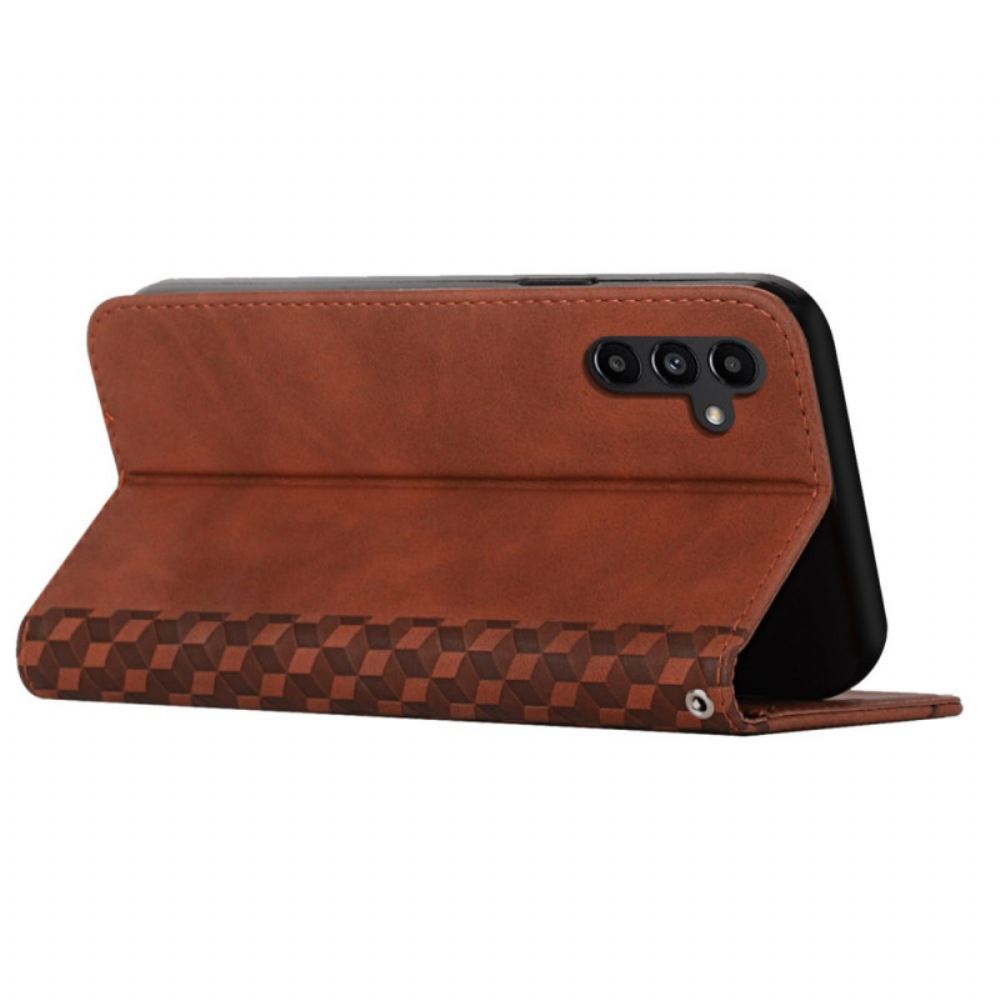 Kožené Pouzdro Folio Samsung Galaxy S24 Plus 5g 3d Kostky