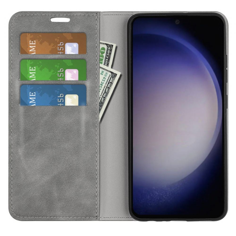 Kožené Pouzdro Folio Samsung Galaxy S24 Plus 5g Klasika
