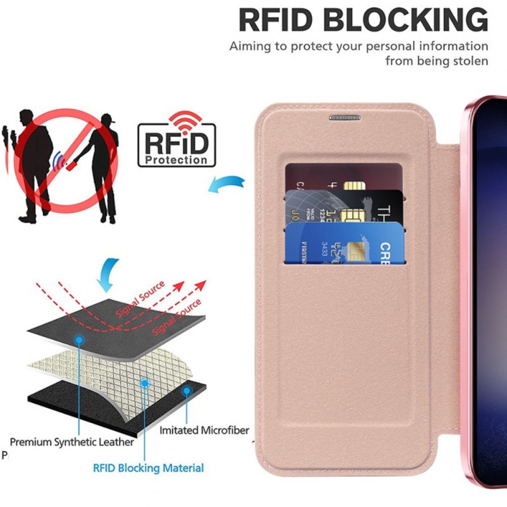 Kožené Pouzdro Folio Samsung Galaxy S24 Plus 5g Polstrovaný Magsafe Kompatibilní