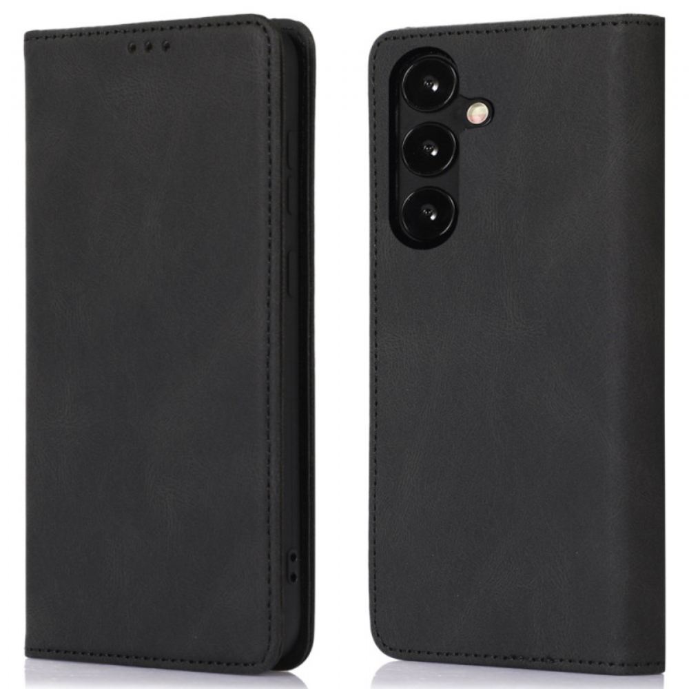 Kožené Pouzdro Folio Samsung Galaxy S24 Plus 5g Textura Kůže