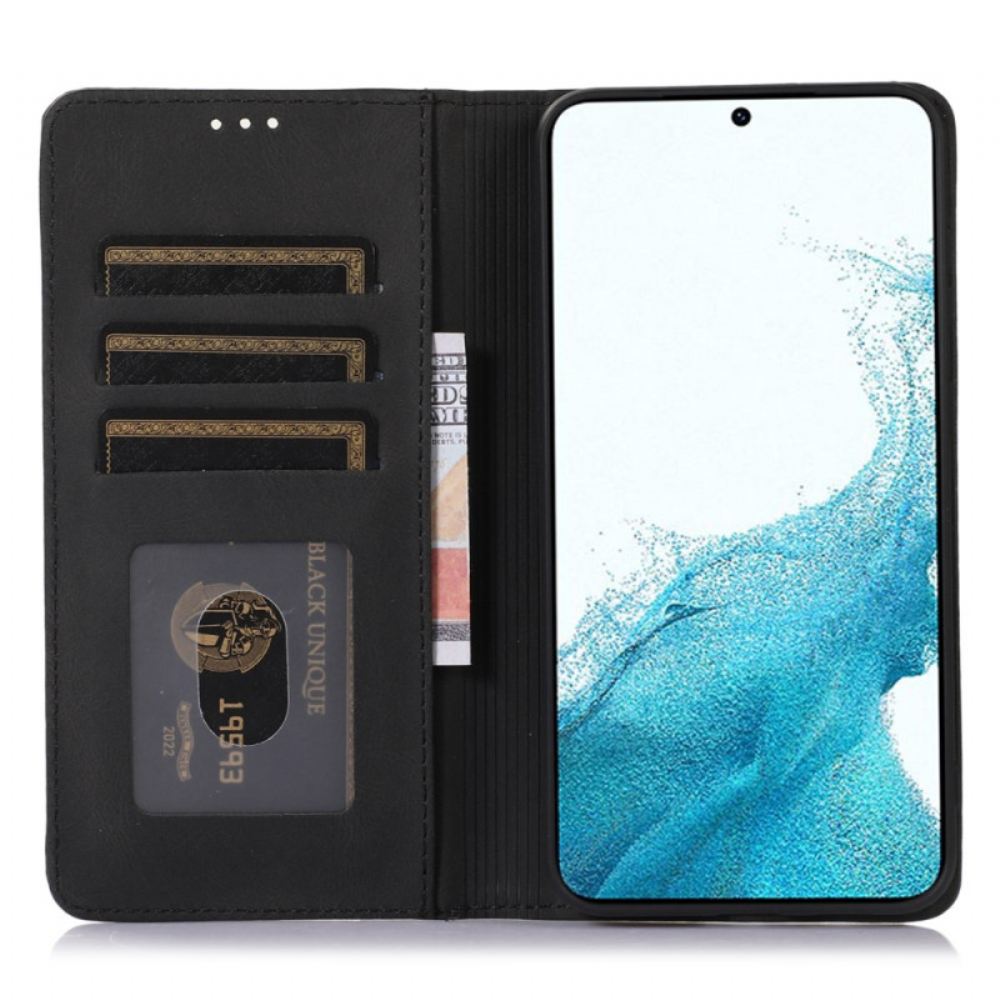 Kožené Pouzdro Folio Samsung Galaxy S24 Plus 5g Textura Kůže