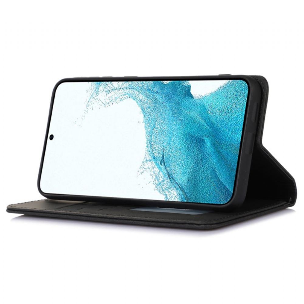 Kožené Pouzdro Folio Samsung Galaxy S24 Plus 5g Textura Kůže
