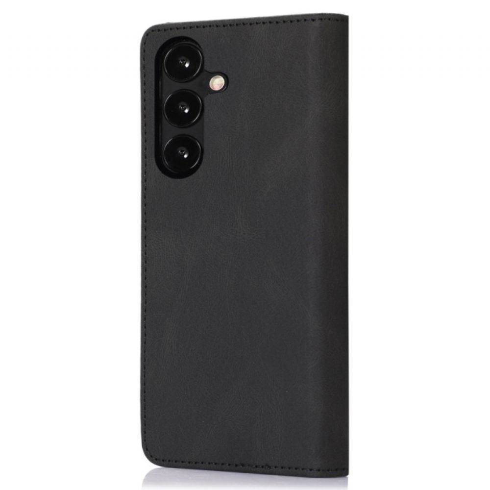 Kožené Pouzdro Folio Samsung Galaxy S24 Plus 5g Textura Kůže