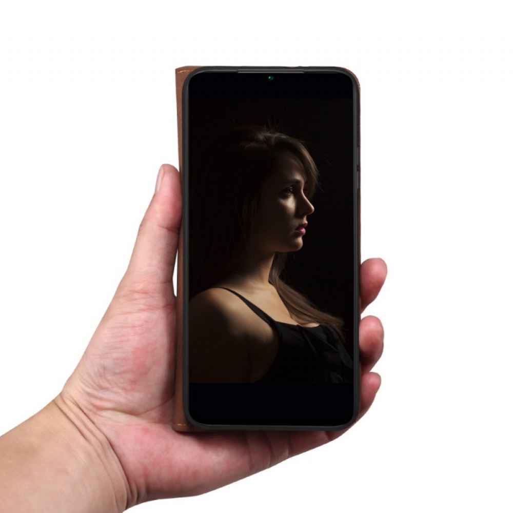 Kožené Pouzdro Folio Samsung Galaxy S24 Plus 5g Voskovaná Imitace Kůže
