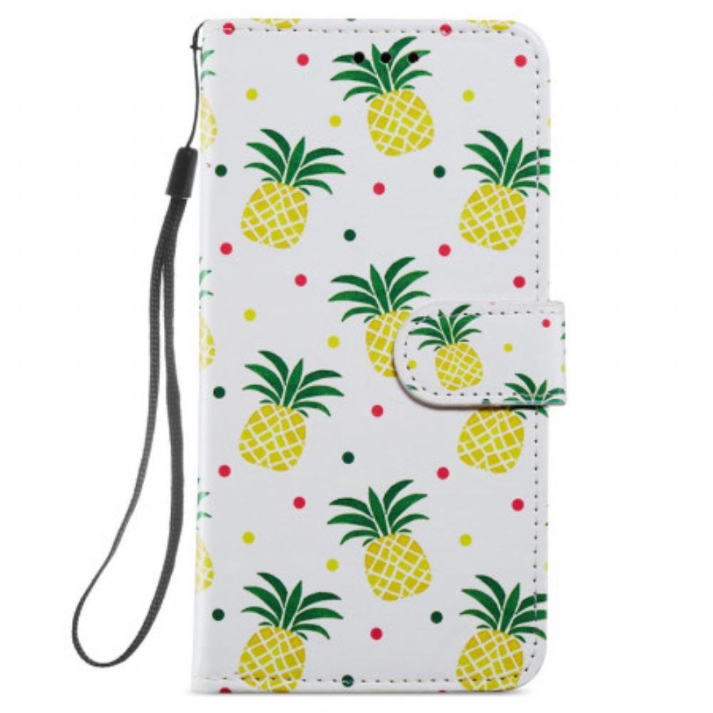 Kožený Kryt Na Samsung Galaxy S24 Plus 5g Ananas S Popruhem