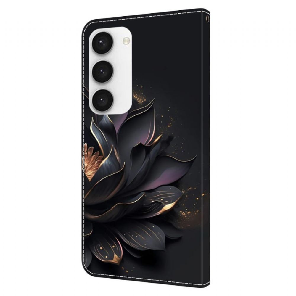 Kožený Kryt Na Samsung Galaxy S24 Plus 5g Fialový Lotos