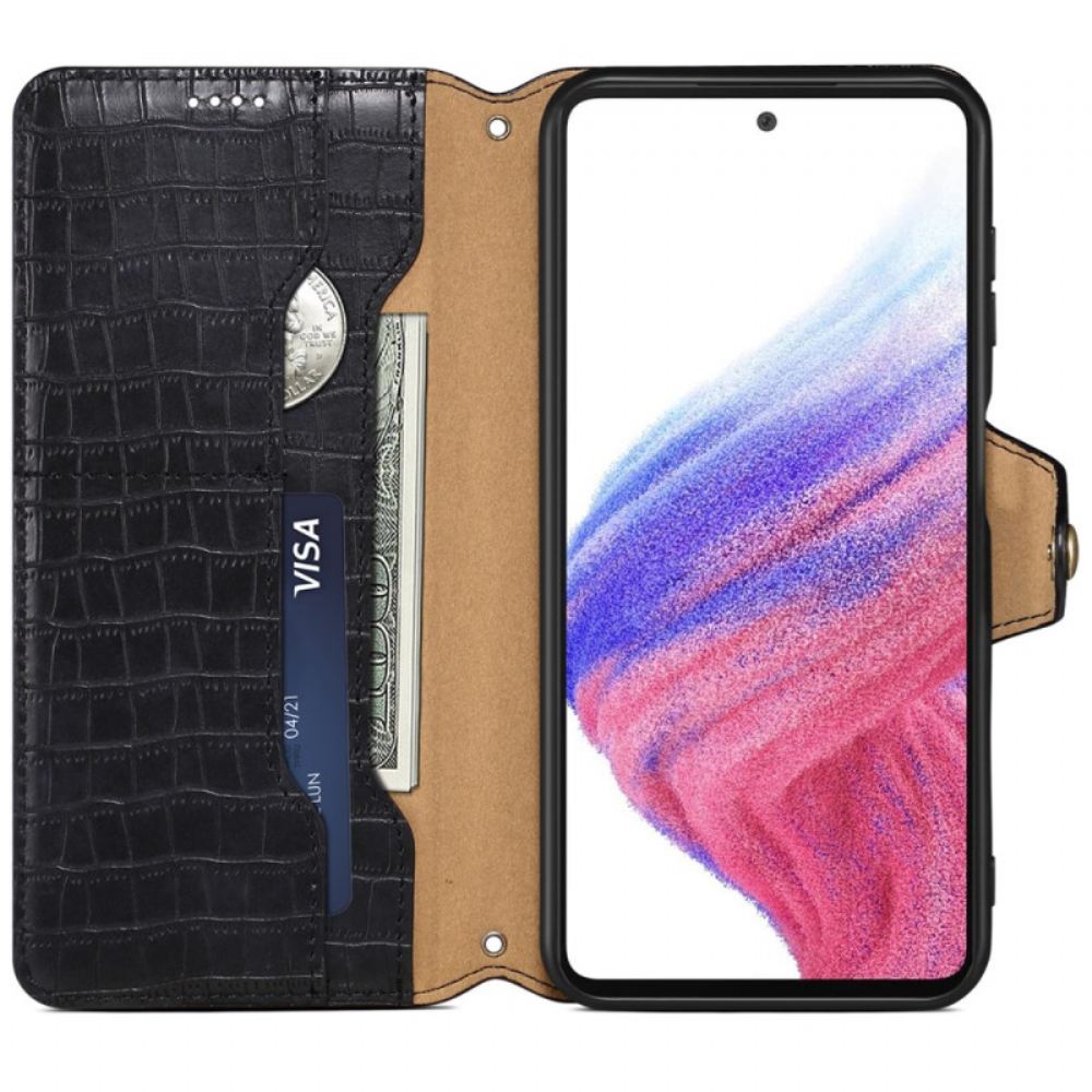 Kožený Kryt Na Samsung Galaxy S24 Plus 5g Krokodýlí Textura