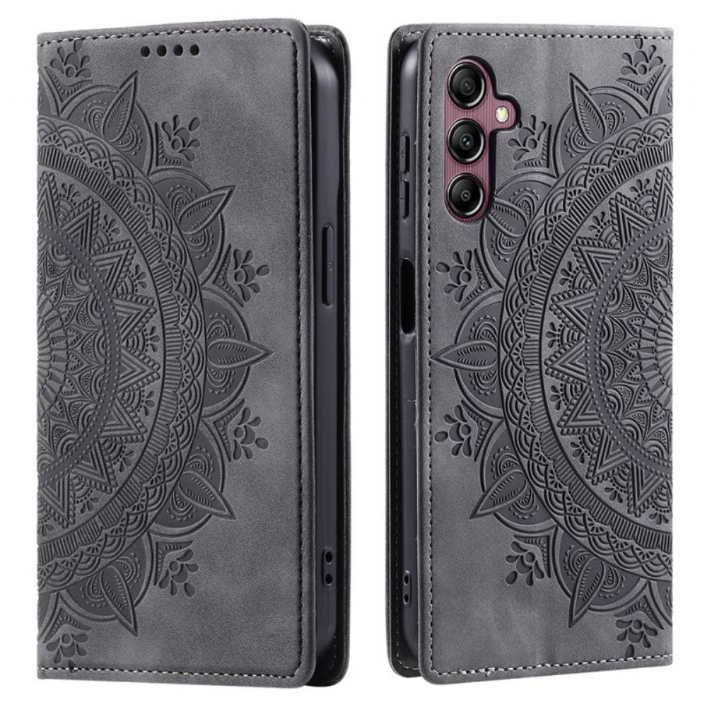 Kožený Kryt Na Samsung Galaxy S24 Plus 5g Květ Mandala
