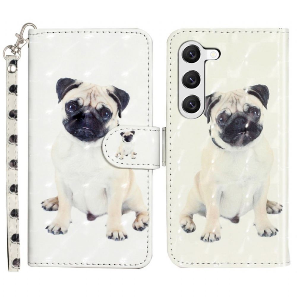 Kožený Kryt Na Samsung Galaxy S24 Plus 5g Lanyard Pes