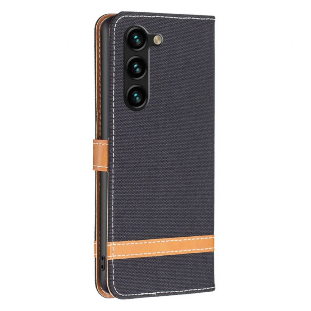 Kožený Kryt Na Samsung Galaxy S24 Plus 5g Látka Na Popruh