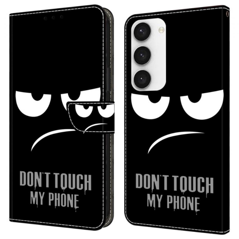Kožený Kryt Na Samsung Galaxy S24 Plus 5g Nedotýkejte Se Mého Telefonu