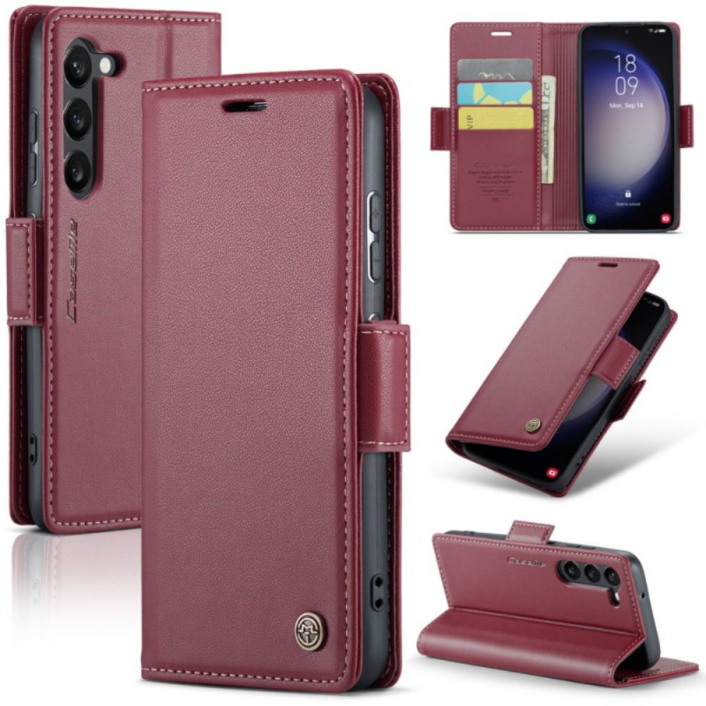 Kožený Kryt Na Samsung Galaxy S24 Plus 5g S Caseme Rfid Blokováním