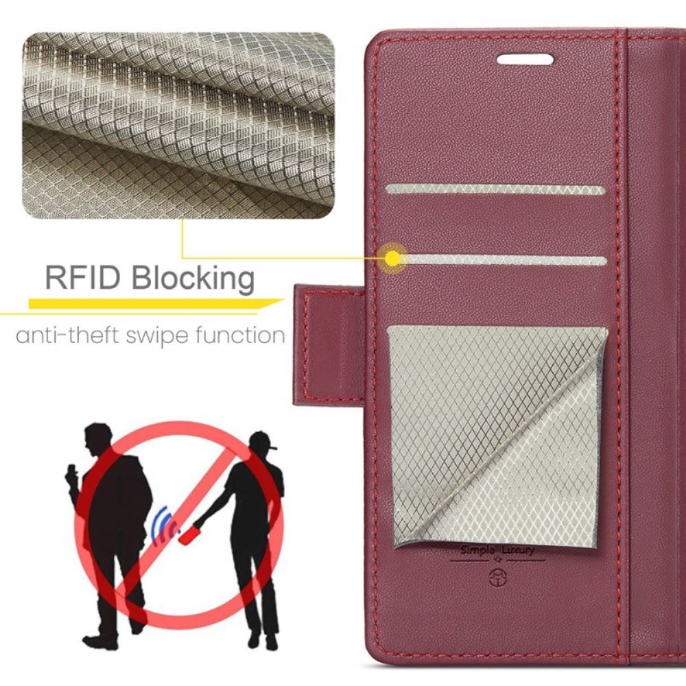 Kožený Kryt Na Samsung Galaxy S24 Plus 5g S Caseme Rfid Blokováním