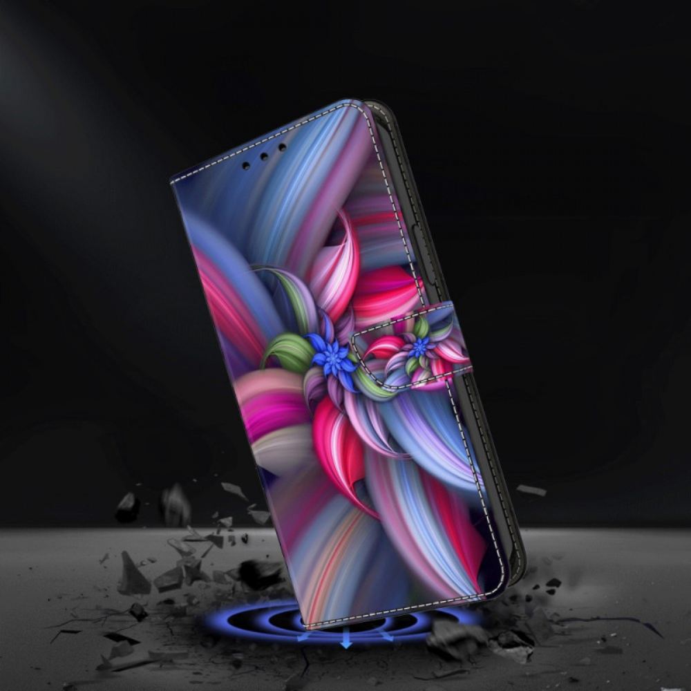 Kožený Kryt Samsung Galaxy S24 Plus 5g Barevné Květiny