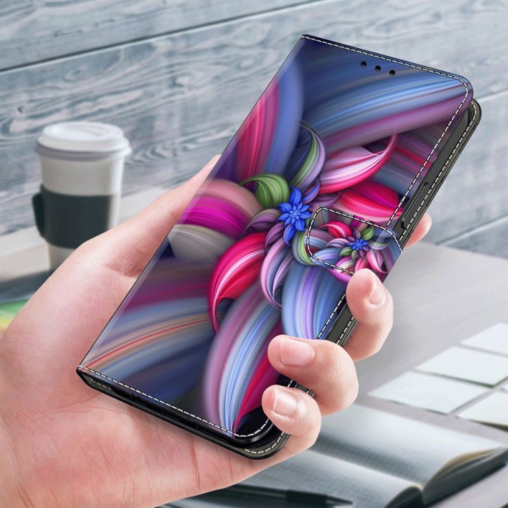 Kožený Kryt Samsung Galaxy S24 Plus 5g Barevné Květiny
