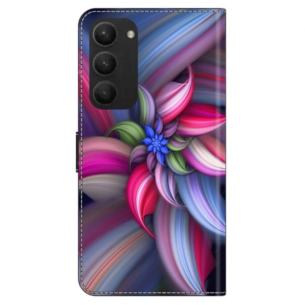 Kožený Kryt Samsung Galaxy S24 Plus 5g Barevné Květiny