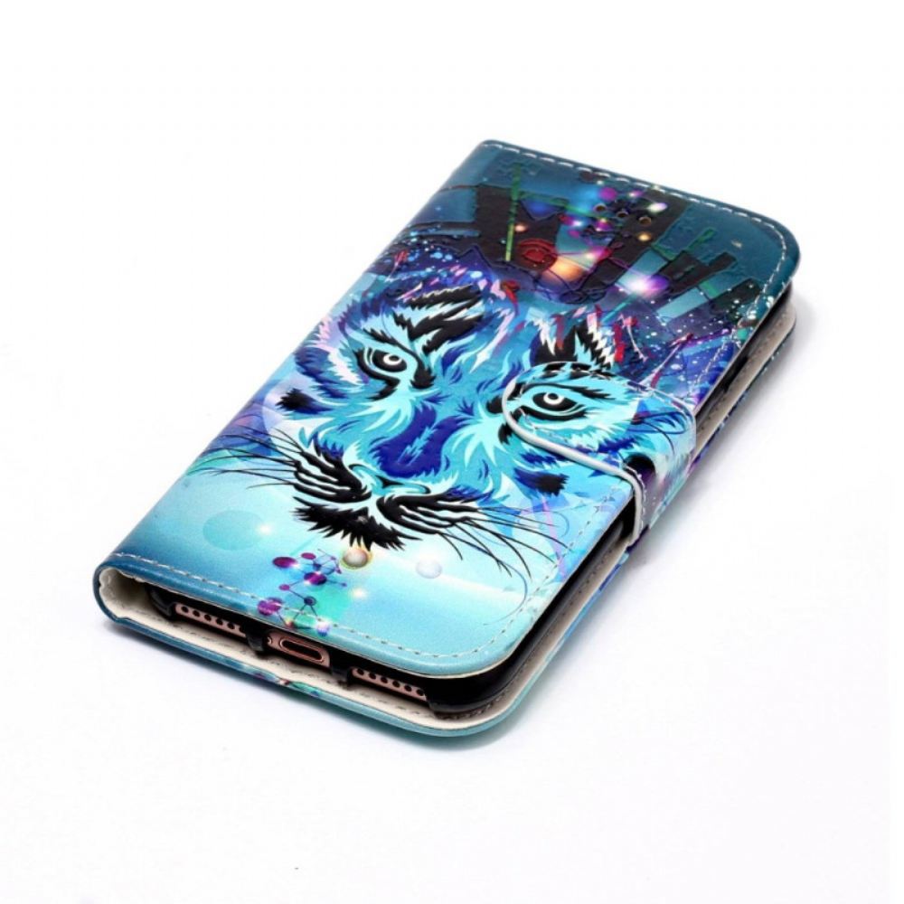 Kožený Kryt Samsung Galaxy S24 Plus 5g Barevný Vlk S Popruhem