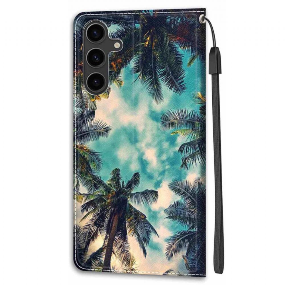 Kožený Kryt Samsung Galaxy S24 Plus 5g Dlaně Na Popruh