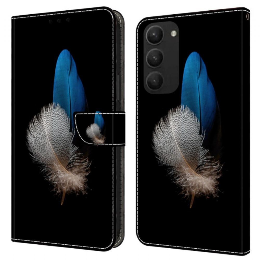 Kožený Kryt Samsung Galaxy S24 Plus 5g Dvě Pera