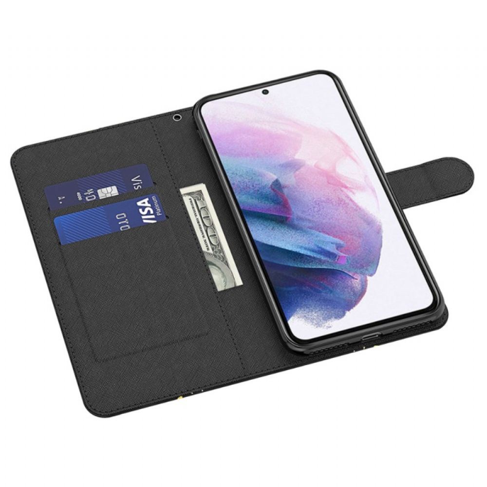 Kožený Kryt Samsung Galaxy S24 Plus 5g Krajkový Květ S Řemínkem