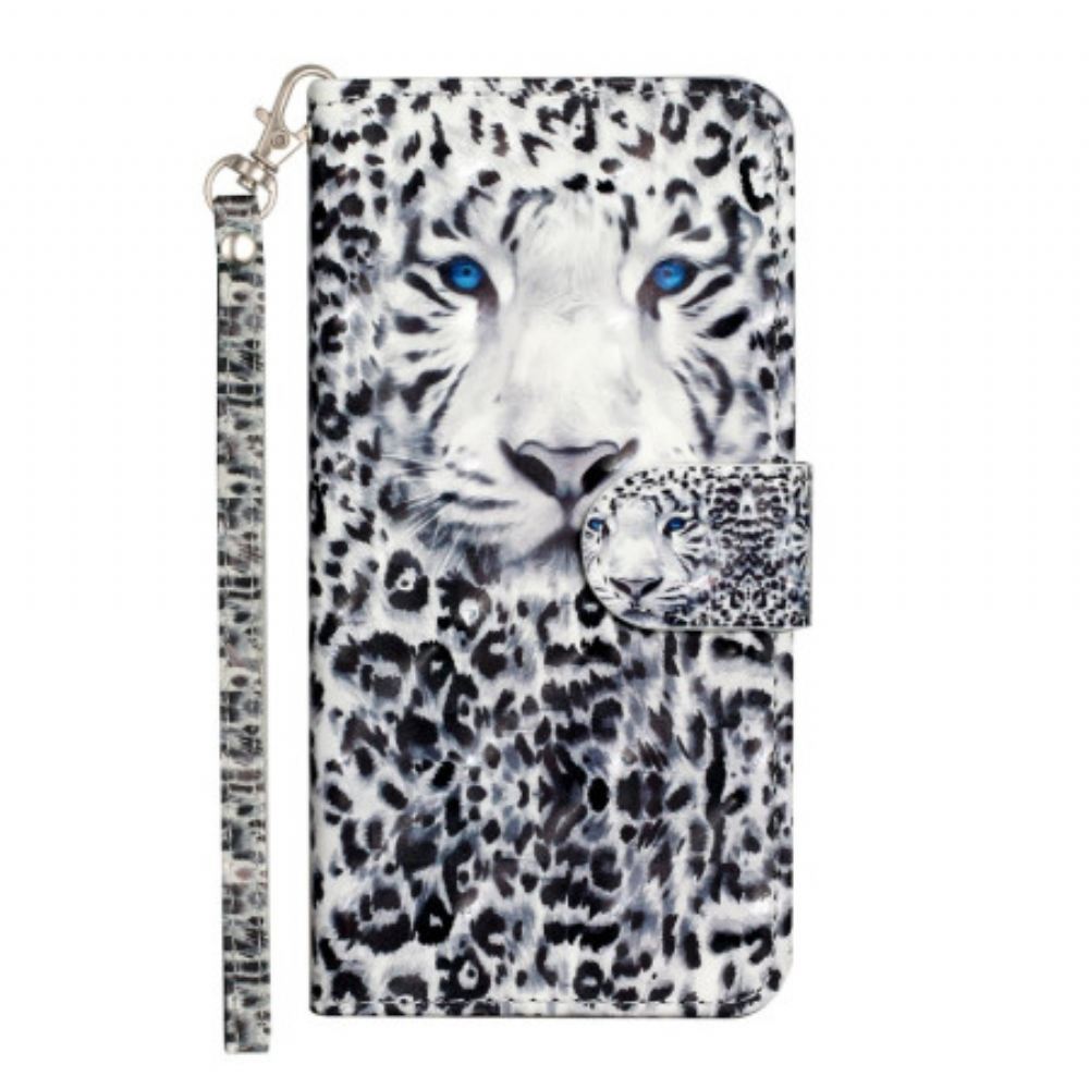 Kožený Kryt Samsung Galaxy S24 Plus 5g Leopardí Popruh