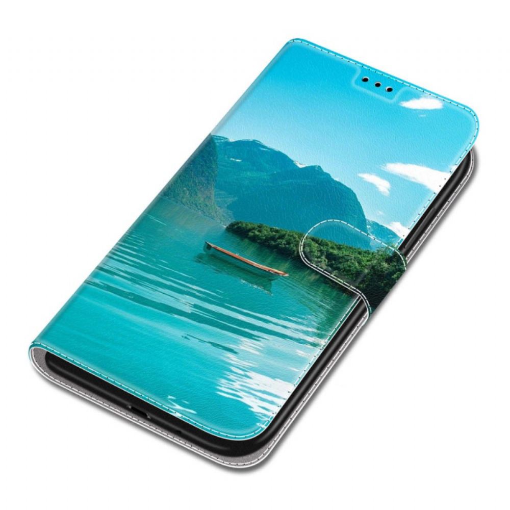 Kožený Kryt Samsung Galaxy S24 Plus 5g Loď Na Laně